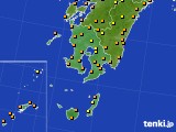 鹿児島県のアメダス実況(気温)(2025年06月14日)