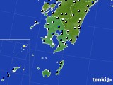 鹿児島県のアメダス実況(風向・風速)(2025年06月14日)
